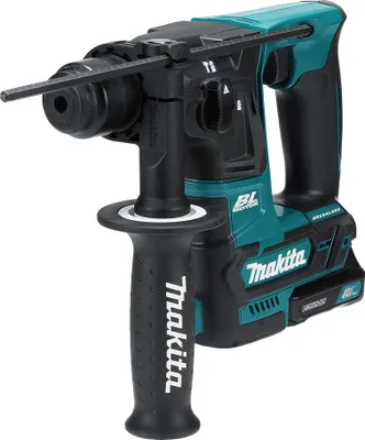 A cordless rotary hammer drill is shown against a white background.