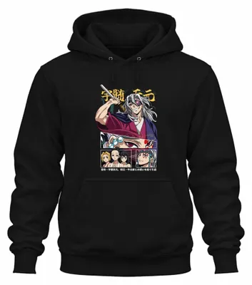 Immagine prodotto di Kimetsu no Yaiba Tengen Uzui Sound Hashira Regalo Unisex Felpa con cappuccio, Nero, XL