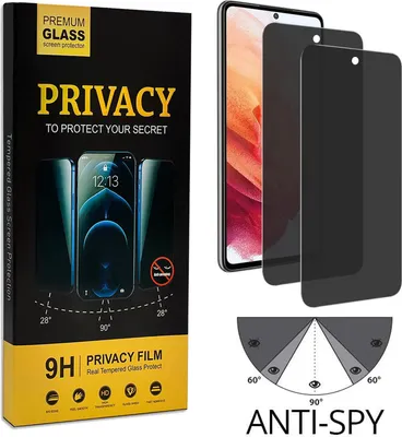 Immagine prodotto di 2x protezione dello schermo di vetro di privacy per Samsung Galaxy S24 Ultra anti protezione dello schermo di vetro di spionaggio