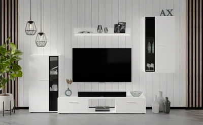 Produktbild von AX LIVING Hochwertige Wohnwand Formilo 240 cm – Modern & Weiß