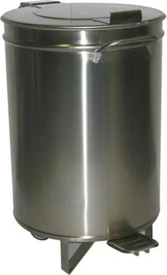 Produktbild von KBS Abfalleimer 75 Liter mit Fußpedal 460x460x605 mm Edelstahl
