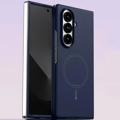 Produktbild von Magnetische Handyhülle für Samsung Galaxy Z Fold 8 Ultra, MagSafe kompatible, Harte PC Kratzfest Hülle Dunkelblau