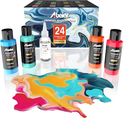 Produktbild von Acrylfarbe Set 24 Farben, 60 ml, für Leinwand, für kreative Projekte