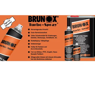 Produktbild von Brunox Turbo Spray 400ml Kriechöl, Rostlöser, Schmiermittel, Kontaktspray, Reinigen