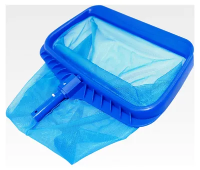 Produktbild von Pool Bodenkescher De Luxe mit breitem, tiefem und reißfestem Netz | Stabiler Poolkescher | Tiefenkescher mit Anschluss für Teleskopstange zur einfachen Reinigung des Schwimmbades