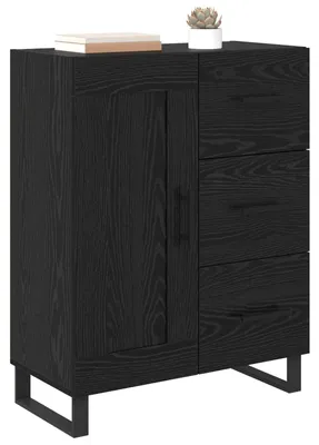 Obrázek produktu pro vidaXL Příborník se zásuvkami vzhled černý dub 69,5 x 34 x 90 cm