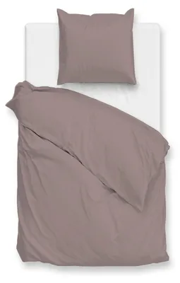 Productafbeelding van Satineer dekbedovertrek 135-200-220 cm – 100% katoen – Hoogwaardige beddengoed met effen design – Zacht – Ademend en huidvriendelijk – Inclusief kussensloop van 80x80 cm – Paars