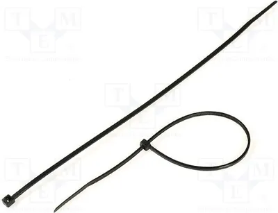 Immagine prodotto di 100 fascette per cavi, larghezza: 4,8 mm, resistenza alla trazione: 215,5 N, colore: nero, lunghezza: 250 mm