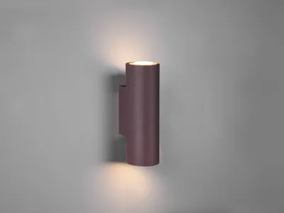 Produktbild von Trendiger Wandstraher, up & down Wandspots, Schlafzimmerlampe Metall rostfarbig