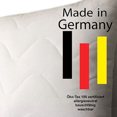 Kissenfüllung Inlett "Schlafen-Sie-wohl" 45 x 45 cm allergieneutral, weiß, gesteppt mit Reißverschluss, bauschig, waschbar, nachfüllbar