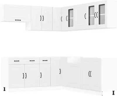 Produktbild von 11-tlg. Küchenschrank-Set Kalmar Weiß Holzwerkstoff