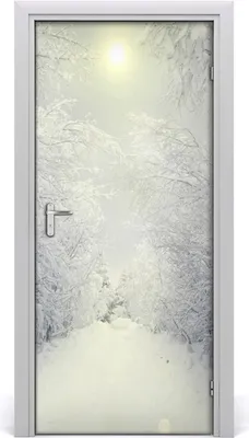 Produktbild von Tulup Türaufkleber 95x205 cm Dekorative Aufkleber Selbstklebend Wasserdichte Tapete Abnehmbar Schlafzimmer Wohnzimmer Wohnkultur - Wald im Winter