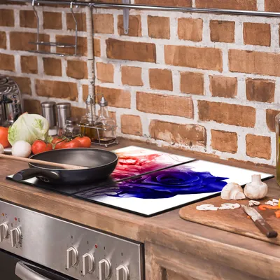 Produktbild von Glasschutzplatte für den Herd 2x30x52 Rose
