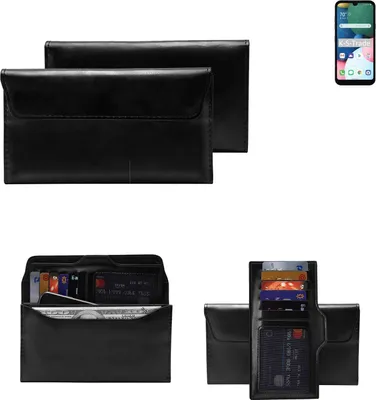 Produktbild von K-S-Trade Handy Hülle kompatibel mit LG Electronics Fortune 3 Schutz Hülle Tasche Schutz Case Handytasche Kunstleder schwarz, 1x