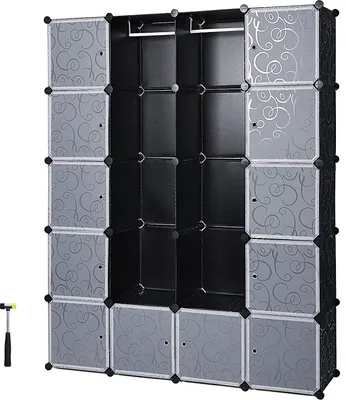 Produktbild von Modułowa szafa na ubrania czarna 143 cm