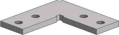 Image de Raccord d'angle 90 degrés AL-CH Alu brut