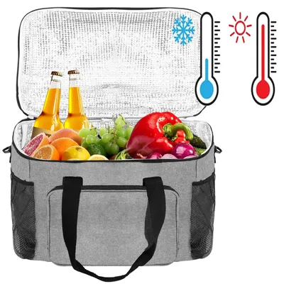 Productafbeelding van Koeltas | Koelbox | 47x28x23 cm | 30 Liter | Grijs