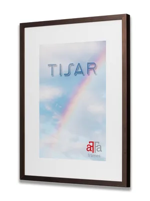 A framed picture with a rainbow and text.