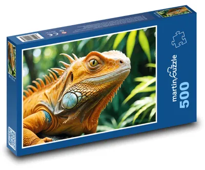 Produktbild von martinpuzzle - Puzzle 500 Teile - Orangenleguan im Dschungel