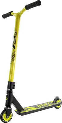 Produktbild von Best Sporting Stunt Scooter Pro 100, Tretroller für Akrobatik Freestyle Funscooter, Farbe:schwarz/gelb