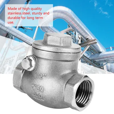Obrázek produktu pro 1/2" DN15 zpětný ventil z nerezové oceli s vnitřním závitem WOG, 200 PSI