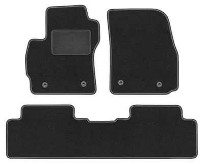 Obrázek produktu pro Velurové autokoberce pro: Mazda 5 I 2005-2010 (minivan) – sada 4 ks, grafitové, na míru – Wielganizator LUX