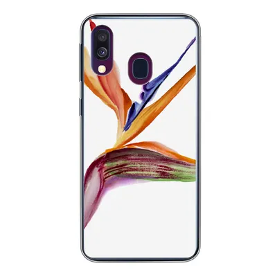 Produktbild von MuchoWow® Handyhülle Schutzhülle Hülle für Samsung Galaxy A40 Strelitzia - Aquarell - Blumen Silikon Softcase Handy Hülle - Handy-Tasche