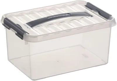 Produktbild von Aufbewahrungsbox mit Deckel 6 Liter 200x140x300mm transparent Packung mit 6 Stück