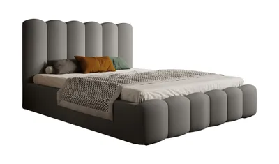 Produktbild von DomoHome Boxspringbett Schlafzimmerbett Ideal für Ihr Schlafzimmer | inkl. Bettkasten Größe: 158x225x114 cm, Modell: Mona V, Farbe: Grau