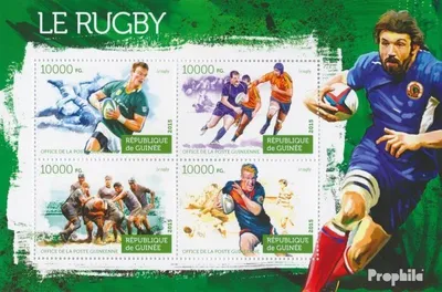 Produktbild von Briefmarken Guinea 2015 Mi 11273-11276 Kleinbogen (kompl. Ausgabe) postfrisch Rugby