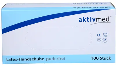 Produktbild von Latexhandschuhe Einmal Puderfrei M, 100 St HAS