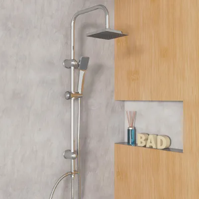 Produktbild von eisl Duschset EASY ENERGY, Regendusche ohne Armatur, Duschsystem mit Kopfbrause und Handbrause, Duschbrause, Dusche