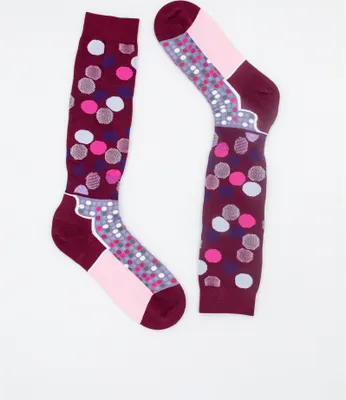 Produktbild von MEGAGROUP 2 Paar Casual Strümpfe Stricksocken Größe 35-39 gepunktet lila