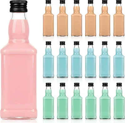 Zdjęcie produktu dla SUPERBUTELKI - 50x Butelka szklana Daniels 50 ml na nalewki, wódkę, bimber, soki