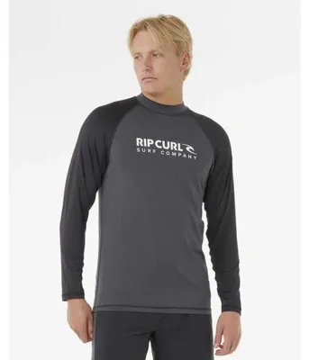 Zdjęcie produktu dla Koszulka z długim rękawem Rip Curl Elasthan Shock UPF, czarna melanżowa, rozmiar XL