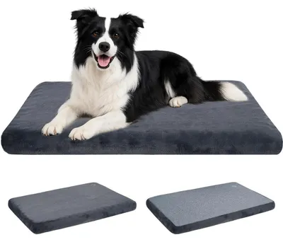 Produktbild von Orthopädisches Hundebett Waschbar Wasserdicht Grau L 86 x 56 x 7 cm