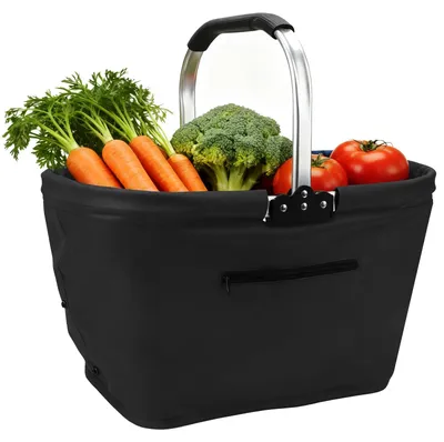 Produktbild von Faltbarer Einkaufskorb 35 Liter mit Aluminiumrahmen und gepolsterten Griffen