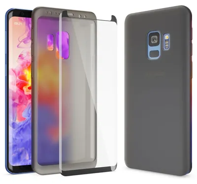Obrázek produktu pro NALIA 360° pouzdro na mobilní telefon pro Samsung Galaxy S9, Full Cover Case Silicone Bumper Black