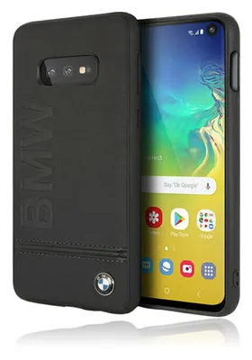 Produktbild von BMW Hard Cover Logo Imprint Black, Signature Collection für Samsung G970 Galaxy S10e, BMHCS10LLLSB, Blister