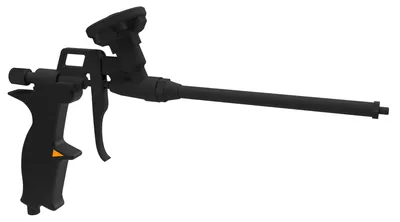 Produktbild von 24x PolyurethanSchaumpistole Black Edition, Teflonbeschichtet, für Bauschaum, Pistolenschaum & Montageschaum, Dosierpistole