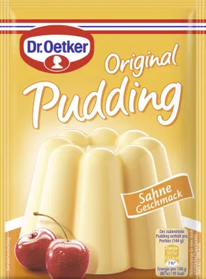 Produktbild von Dr. Oetker - ORIGINAL Pudding - SAHNE Geschmack - 3x37g (orange)