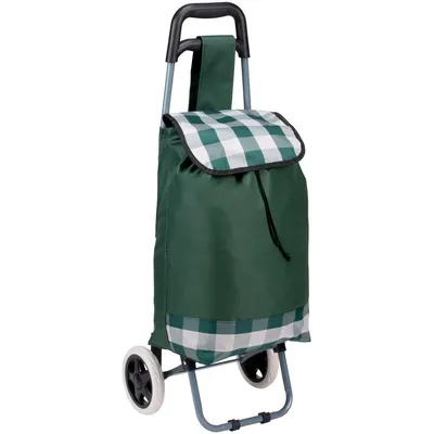 Obrázek produktu pro Nákupní Vozík Na Kolečkách S Rámem 31L Zelený Bílý