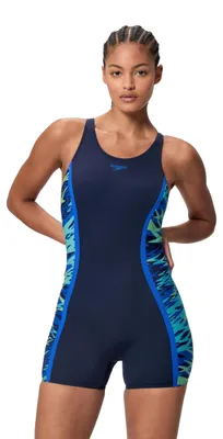 Produktbild von Speedo Hyperboom Splice Muscleback Schwimm Legsuit für Damen, Navy Blau, 34
