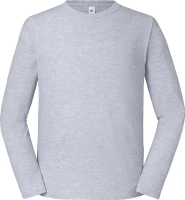 Produktbild von Fruit of the Loom - "Iconic Premium" T-Shirt für Herren Langärmlig BC5184 (4XL) (Grau meliert)