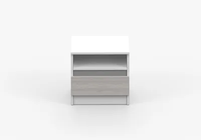 Produktbild von Nachttisch THELIO II 23 Weiß Kathult Nachtkommode mit Schublade Beistelltisch Schlafzimmer Modern