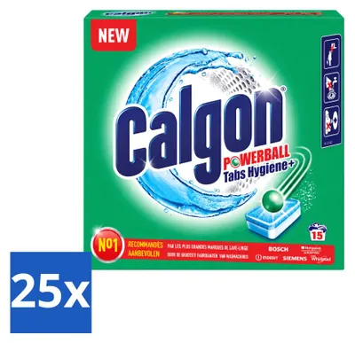 Zdjęcie produktu dla 25 tabletek do czyszczenia pralki Calgon – ochrona przed osadem wapiennym – opakowanie ekonomiczne – 25 sztuk
