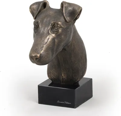 Obrázok produktu pre Foxteriér hladkosrstý - Socha psa, busta na kamennom podstavci, socha, trofej pre výstavu psov značky Art-Dog