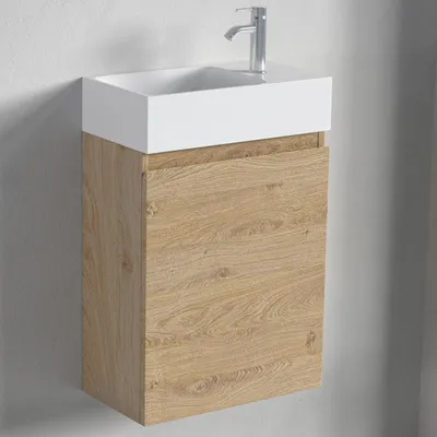 Produktbild von LOMAZOO Toilettenmöbel helles Eichenholz - Wc Möbel - 40x22x60 - MALIBU