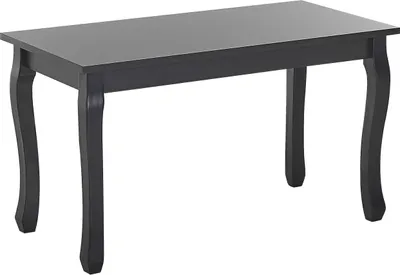 Produktbild von BELIANI Couchtisch Schwarz MDF - Platte 80 x 40 cm Stylische Beine Kaffeetisch Rechteckig Klassisch