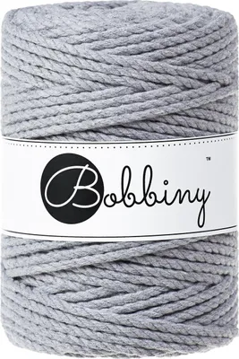 Obrázok produktu pre Bobbiny 3PLY Macramé Rope 5 mm 100 m Silver Špagát